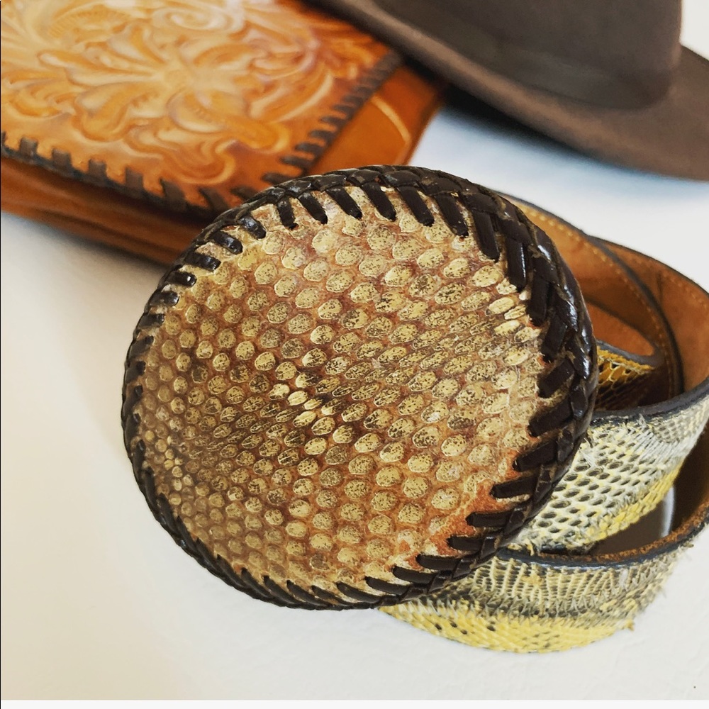 Nocona Snake Skin Belt Vintage Inspired
